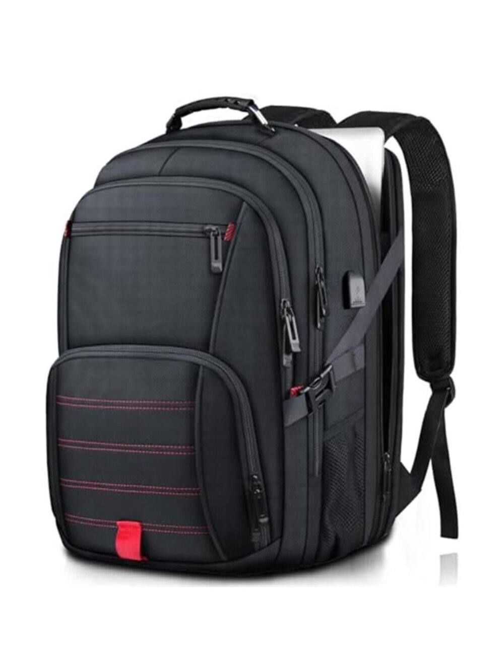 Extra Large Travel Laptop Backpack 17 Inch TSA Carry On Anti Theft USB Black Bag